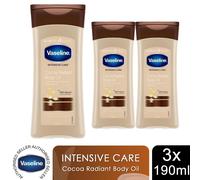 Vaseline Body Gel Oil Intensive Care Cocoa Radiant 200ml, 3pk