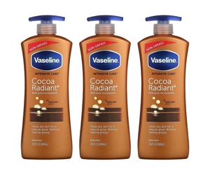 Vaseline Body Lotion Cocoa Radiant With Cocoa Butter Intensive Care 600ml x 3