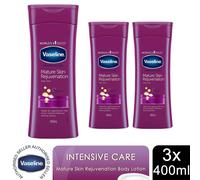 Vaseline Body Lotion Mature Skin Rejuvenation Intensive Care 400ml, 3 Pack