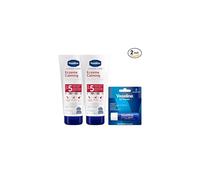Vaseline Eczema Lotion,Calming Therapy Cream 2-Pack with Colloidal Oatmeal+Original Vaseline Lip Therapy for Dry Lips with Petroleum Jelly- 3Piece Set