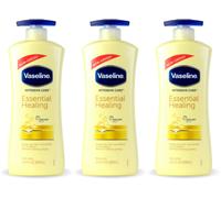 Vaseline Essential Healing Body Lotion 600ml x3 Dry Skin Moisturiser
