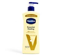Vaseline Essential Healing Body Lotion Pump 600ml - Moisturising Lotion for Dry Skin, 48H Hydration, Nourishing Body Cream for Soft Smooth Skin Care