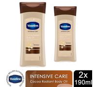 Vaseline Essential Moisture Cocoa Radiant with Pure Cocoa Butter, 2pk of 200ml