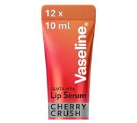 Vaseline Gluta-Hya Cherry Crush Lip Serum Gloss lip care that tints, plumps and protects with SPF15 for plump and dewy lips 10 ml - Pack of 12
