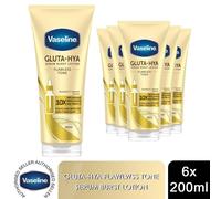 Vaseline Gluta-Hya Flawless Tone Serum Burst Body Lotion 200ml, 6 Pack