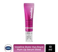 Vaseline Gluta-Hya Royal Plum Lip Serum Gloss lip care that tints, plumps and protects with SPF15 for plump and dewy lips 10 ml - Pack of 12