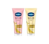 Vaseline Gluta-Hya Lotion Duo Dewy Radiance & Flawless Glow, 200Ml Each In White White
