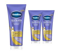 Vaseline Gluta-Hya Overnight Radiance Lotion 200ml - Pack of 3, Night Body Lotion with GlutaGlow and Hyaluronic Acid that Brightens and Hydrates Skin While You Sleep