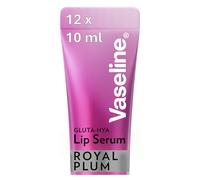 Vaseline Gluta-Hya Royal Plum Lip Serum Gloss lip care that tints, plumps and protects with SPF15 for plump and dewy lips 10 ml - Pack of 12