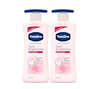 Vaseline Healthy Bright Daily Brightening Moisturizer 600ml Pack of 2 | Vitamin B3 Body Lotion for Glowing Skin | Visibly Radiant Skin in 2 Weeks | Lightweight Non-Sticky Non-Oily Lotion for Dry Skin