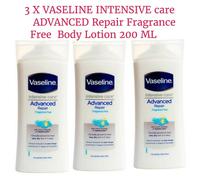 Vaseline Intensive Care Advanced Repair Body Lotion Fragrance Free 3 Pack 200ml