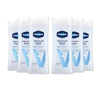 Vaseline Intensive Care Advanced Repair Body Lotion Pack of 6, 400ml Each - Unscented Moisturiser for Very Dry Skin, 48 Hour Hydration, Fast Absorbing, Sensitive Skin
