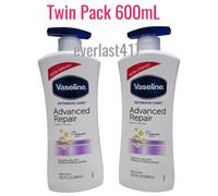 Vaseline INTENSIVE CARE ADVANCED REPAIR Lightly Scented 600ml Pump, TWIN PACK