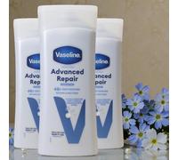 Vaseline Intensive Care Advanced Repair Unscented Body Lotion 200ml - Pack of 3 (blue)