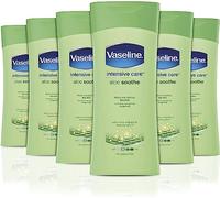 Vaseline Intensive Care Aloe Soothe heals and refreshes skin Body Lotion for dry skin 6 x 200 ml