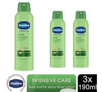 Vaseline Intensive Care Spray Moisturiser Aloe Sooth 3 X 190Ml