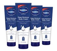 Vaseline Intensive Care Body Cream Deep Moisture 4 pk with Healing Petroleum Jelly & Vitamin E Rich & Smooth for Dry Skin 9oz