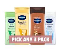 Vaseline Intensive Care Body Lotion 200ml | Cocoa Radiant, Aloe Soothe, Advanced Repair, Essential Healing | Choose Any 3 Pre-Built Unique Pack Bundle | 48-Hour Moisture for Nourished, Healthy Skin