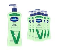 Vaseline Intensive Care Body Lotion Aloe Soothe 6 Pack, Deeply Moisturising Body Moisturiser for Dry Skin, With Aloe Vera and Micro Droplets of Vaseline Jelly, Fast Absorbing Formula, 600 ml