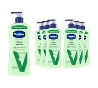 Vaseline Intensive Care Body Lotion Aloe Soothe 9 Pack, Deeply Moisturising Body Moisturiser for Dry Skin, With Aloe Vera and Micro Droplets of Vaseline Jelly, Fast Absorbing Formula, 600 ml