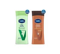 Vaseline Intensive Care Body Lotion Aloe Soothe & Cocoa Radiant 400ml, 3 Pack in White