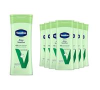 Vaseline Intensive Care Body Lotion Aloe Soothe for Dry Skin with 48H Hydration, Non-Greasy Lightweight Formula with Pure Aloe Vera, Daily Skincare Lotion, 8 Pack, 400ml Each