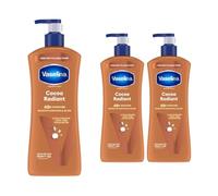Vaseline Intensive Care Body Lotion Cocoa Radiant 3 Pack, Deeply Moisturising Body Moisturiser for Dry Skin, With Cocoa Butter and Micro Droplets of Vaseline Jelly, 600 ml