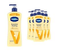 Vaseline Intensive Care Body Lotion Essential Healing 6 Pack, Deeply Moisturising Body Moisturiser for Dry Skin, Fast Absorbing Formula with Micro Droplets of Vaseline Jelly, 600 ml