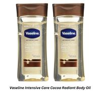 2 X Vaseline Intensive Care Cocoa Radiant Body Gel Oil 200ml