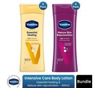 Vaseline Intensive Care Body Lotion Essential Healing & Mature Skin 400ml, 6 Pack Each