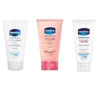 Vaseline Intensive Care Hand Cream Set of 3. Hand Cream + Anti Bac 75ml, Healthy Hands Stronger Nails 75ml, Advanced Repair Hand Cream 75ml. Perfect for the Bathroom or in the Bag on the Go!