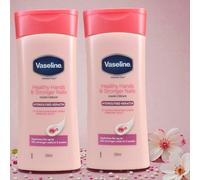 Vaseline Intensive Care HEALTHY HANDS & STRONGER NAILS Cream 200ml - Pack of 2 (Pink)