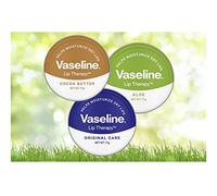 Vaseline Lip Balms - THREE 20g Pocket Size Tins - Aloe Vera, Cocoa Butter, Original - Lip Repair Therapy Protects Dry Cracked Lips