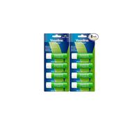 Vaseline Lip Therapy Aloe Fresh 8-Pack - Moisturizing Lip Balm for Very Dry Lips, 0.16 Oz Ea