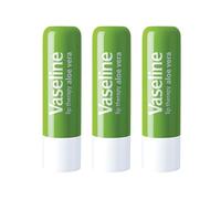 Vaseline Lip Therapy Aloe Vera Stick - Petroleum Jelly Vaseline Lip Balm for Soft Lips, 4.8g Each, 3 Pack, Chapped Lips, Perfect for Winter, Long Lasting Protection