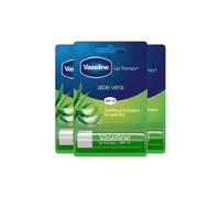 Vaseline Lip Therapy AloeVera 'Lip Balm' with SPF15 Essential Moisture, 3 x 4g in White Vaseline White