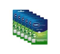 Vaseline Lip Therapy With Petroleum Jelly Balm, Aloe Vera, 6 Pack