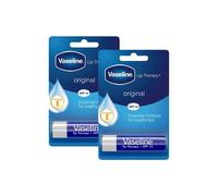 Vaseline Lip Therapy Balm Sticks, Original 4gm Hydrating Lip Care Balm, 2 Pack in White