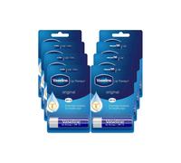 Vaseline Lip Therapy Balm Sticks, Original 4gm Hydrating Lip Care Balm, 8 Pack in White