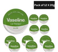Vaseline Lip Therapy Lip Tin Aloe Vera Pack of 12 X 20g