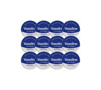 Vaseline Lip Therapy Original 20g Petroleum Jelly Hydrating Lip Balm, 12 Pack in White