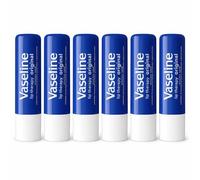 Vaseline Lip Therapy Original Lip Balm Stick Pack of 6 Moisturising Lip Care with Petroleum Jelly Hydrating Lip Balm for Dry Lips Everyday Lip Protection