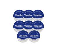 Vaseline Lip Therapy Petroleum Jelly, Original 20gm Hydrating Lip Balm, 8 Pack in White
