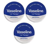 Vaseline Lip Therapy Petroleum Jelly Original Lip Balm 20g Pack Of 3 | Protects & Relieves Dry & Dull Chapped Lips |Heal & Restore Comfort