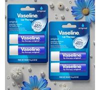 Vaseline Lip Therapy Stick - Original | 4 x 4.8g | Petroleum Jelly Lip Balm for Soft, Smooth, Protected Lips