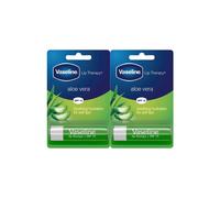 Vaseline Lip Therapy With Petroleum Jelly Balm Sticks, Aloe Vera 4g, 2 Pack