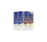 Vaseline Lotion Bundle, Cocoa Shimmer Jelly Stick Highlighter & Luminizer + All Over Body Balm Stick, Vaseline Cocoa Butter, (4 Piece Set)