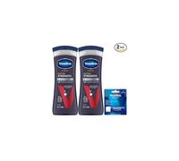 Vaseline Lotion for Men Extra Strength 3-in-1 for Face, Hands & Body + Original Lip Therapy for Dry Lips with Petroleum Jelly (3 Piece Set)