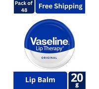 Vaseline Original Lip Balm 20g - Pack of 48 | Moisturizing Lip Care Bulk Lot