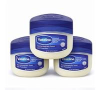 Vaseline Petroleum Jelly 100ml Pack of 3 Fragrance Free Skin Protectant Multipurpose Moisturiser for Dry Skin Lips Hands Feet and Hair Family Baby Care Value Set Bundled By Omoge Hair Ltd